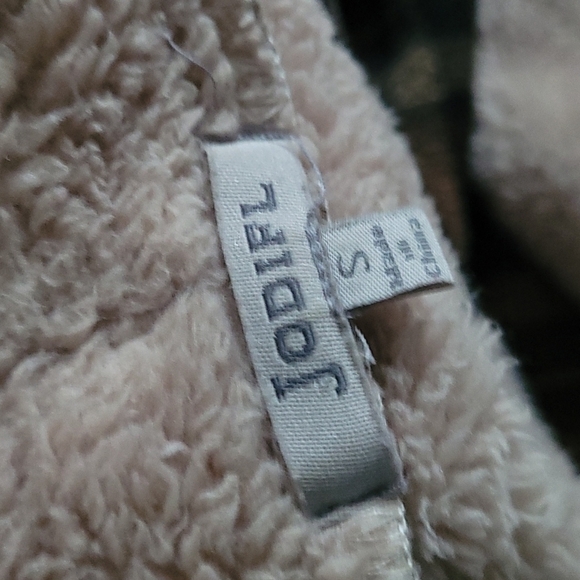 Jodifl sz small sherpa wool blend brown rust plaid fall vest - Picture 6 of 6